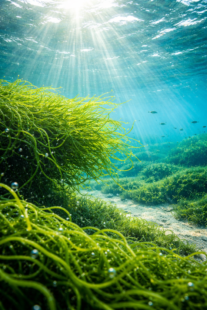 spirulina in sea